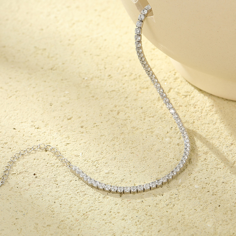 S925 Sterling Silver Full Pavé Anklet - Image 2