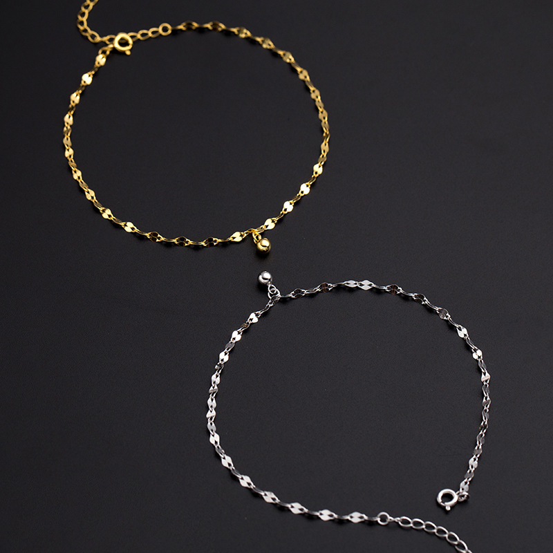 S925 Sterling Silver Beaded Anklet - Image 2