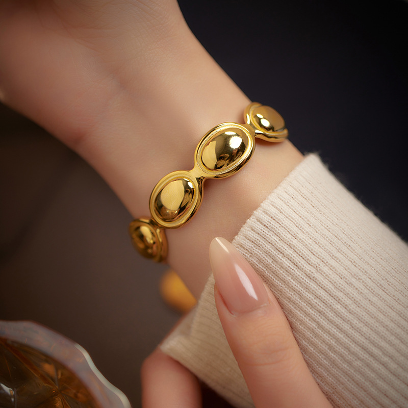 S925 Sterling Silver Oval Bangle - Image 3