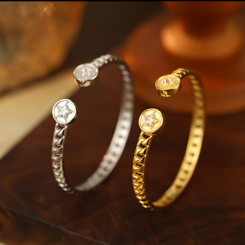 S925 Sterling Silver Star Bracelet - Image 2