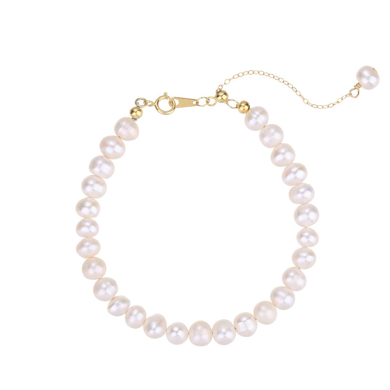 S925 Sterling Silver Natural Freshwater Pearl Bracelet - Image 4