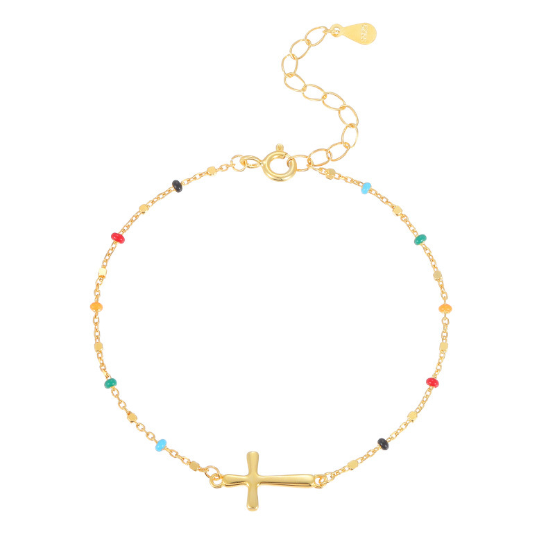 S925 Sterling Silver Cross Bracelet - Image 4