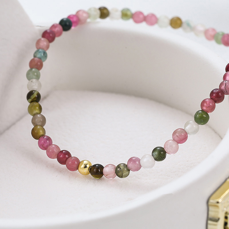 S925 Sterling Silver Dopamine Glass Bead Bracelet