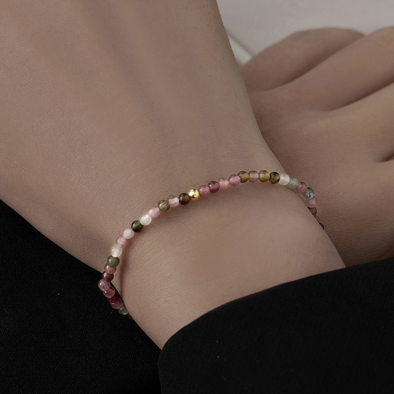 S925 Sterling Silver Dopamine Glass Bead Bracelet - Image 2