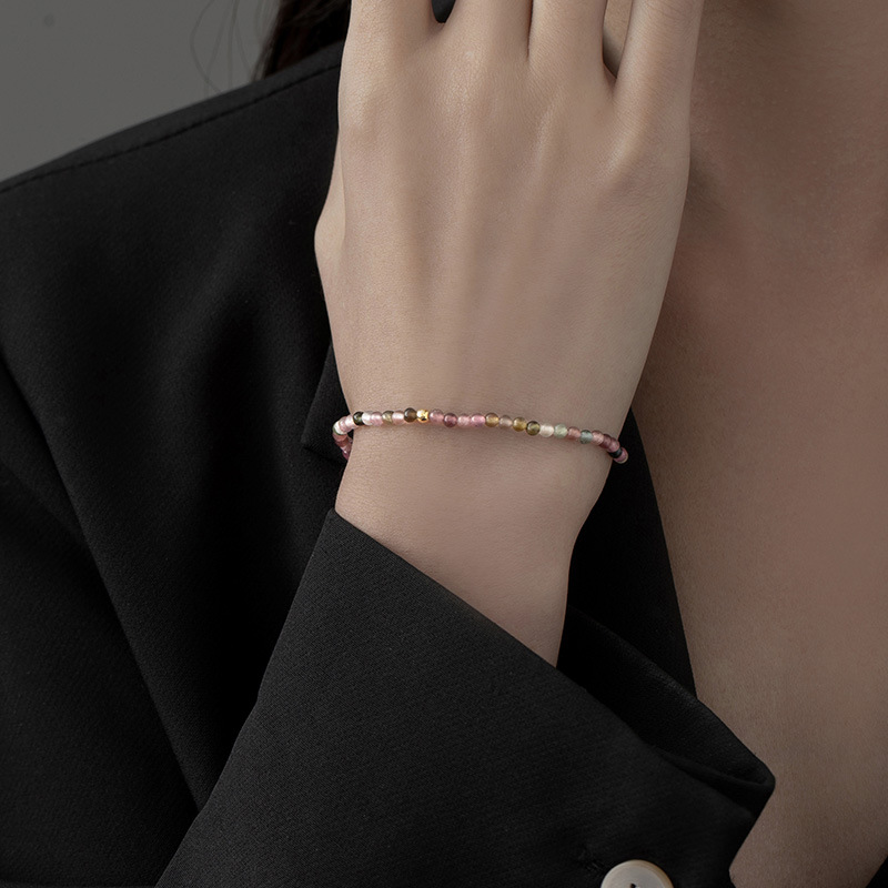 S925 Sterling Silver Dopamine Glass Bead Bracelet - Image 3