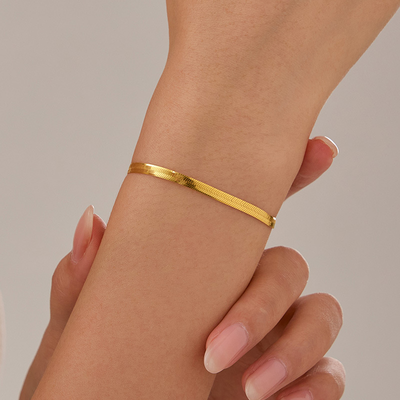 S925 Sterling Silver Minimalist Snake Chain Bracelet - Image 3