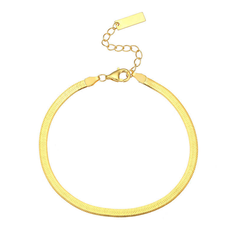 S925 Sterling Silver Minimalist Snake Chain Bracelet - Image 4