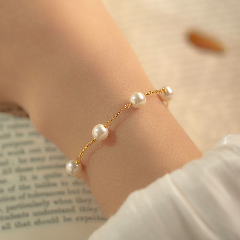S925 Sterling Silver Starry Sky Pearl Bracelet