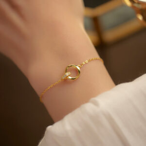 S925 Sterling Silver Möbius Double Loop Bracelet