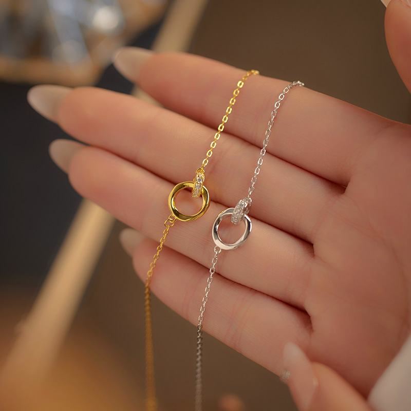 S925 Sterling Silver Möbius Double Loop Bracelet - Image 3