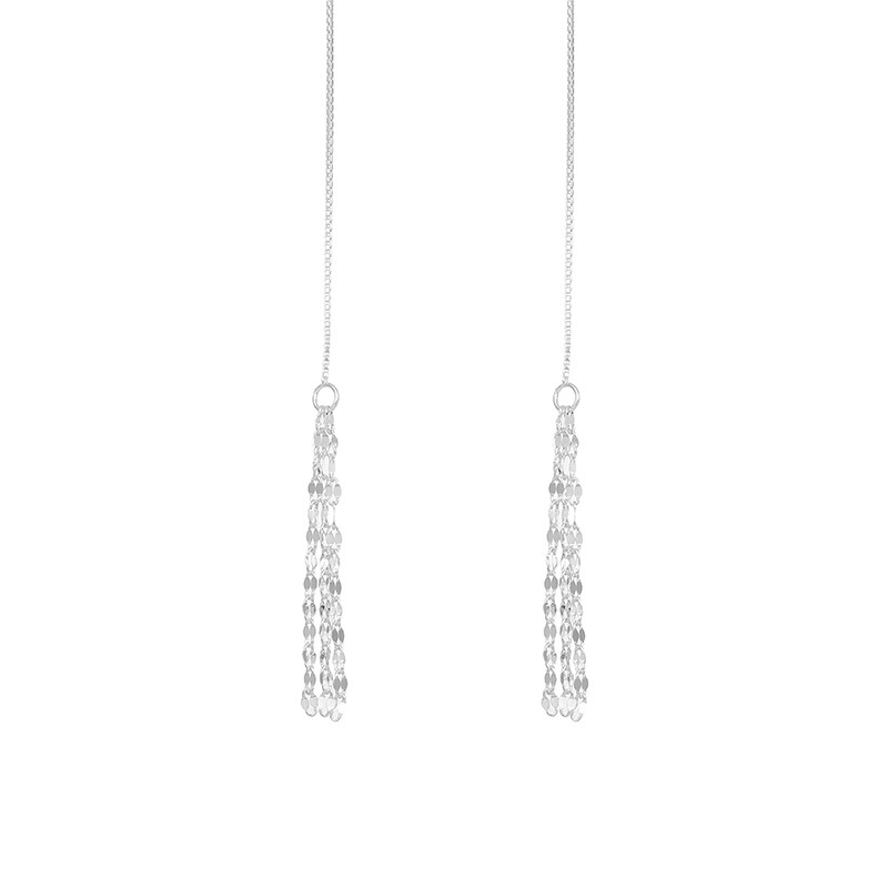 S925 Sterling Silver Long Tassel Earrings - Image 4