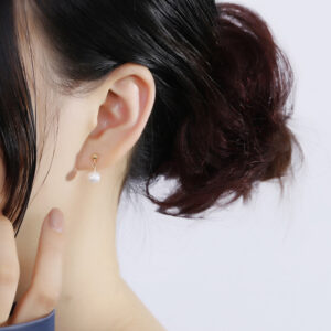 S925 Sterling Silver Natural Freshwater Pearl Stud Earrings