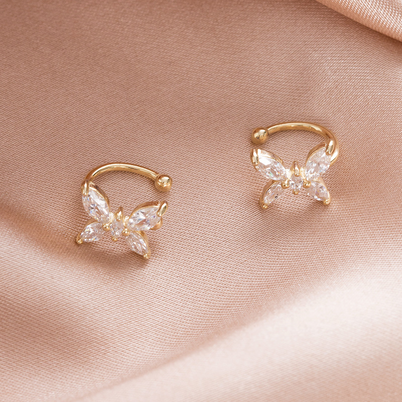 S925 Sterling Silver Butterfly Ear Cuff - Image 2