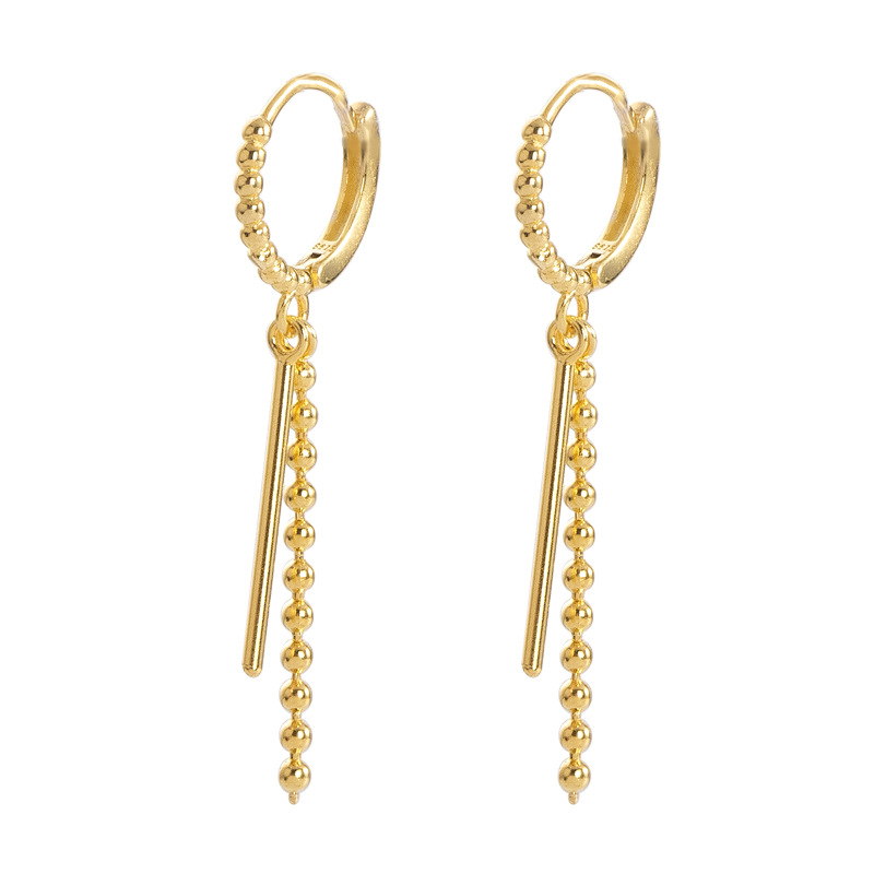 S925 Sterling Silver Geometric Chain Earrings - Image 4