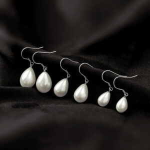 S925 Sterling Silver Vintage Teardrop Pearl Earrings