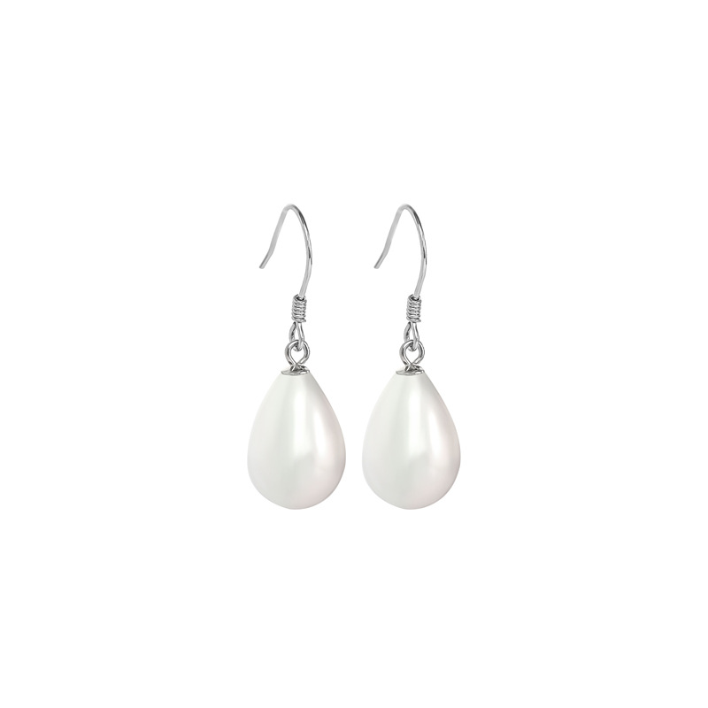 S925 Sterling Silver Vintage Teardrop Pearl Earrings - Image 4
