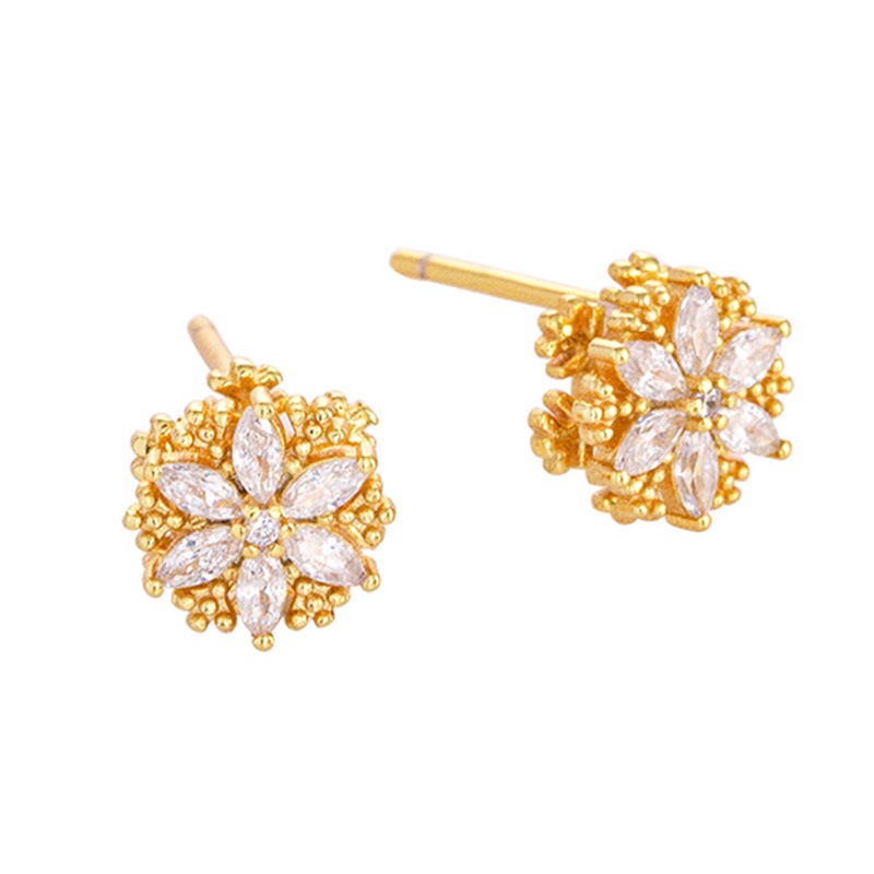 S925 Sterling Silver Spinning Snowflake Stud Earrings - Image 4