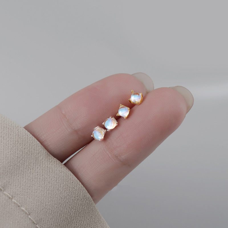 S925 Sterling Silver Aurora Mini Stud Earrings