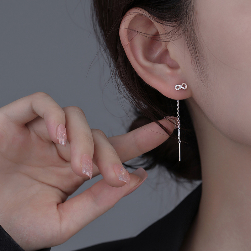 S925 Sterling Silver Figure-8 Ear Threaders