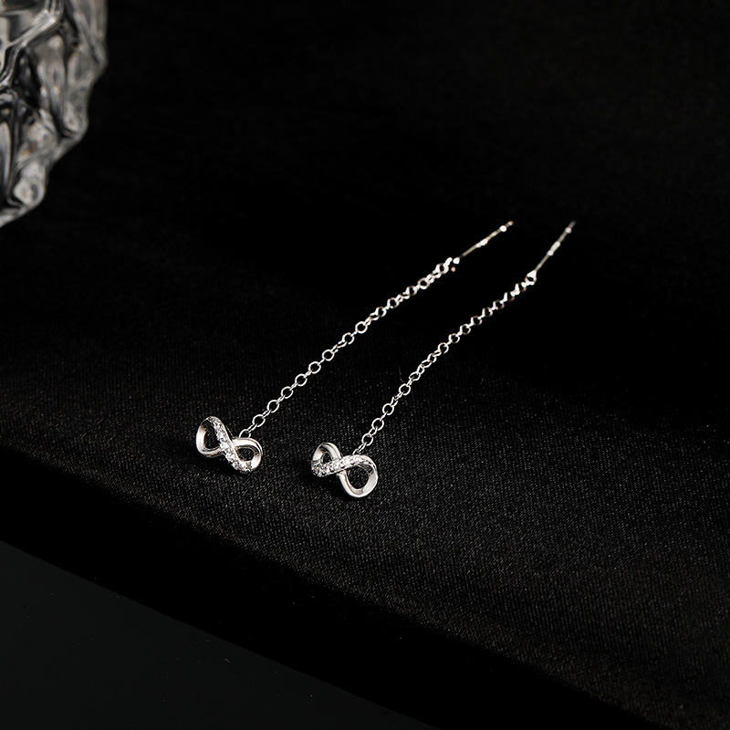 S925 Sterling Silver Figure-8 Ear Threaders - Image 3
