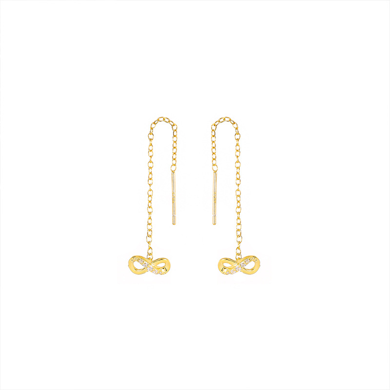 S925 Sterling Silver Figure-8 Ear Threaders - Image 4