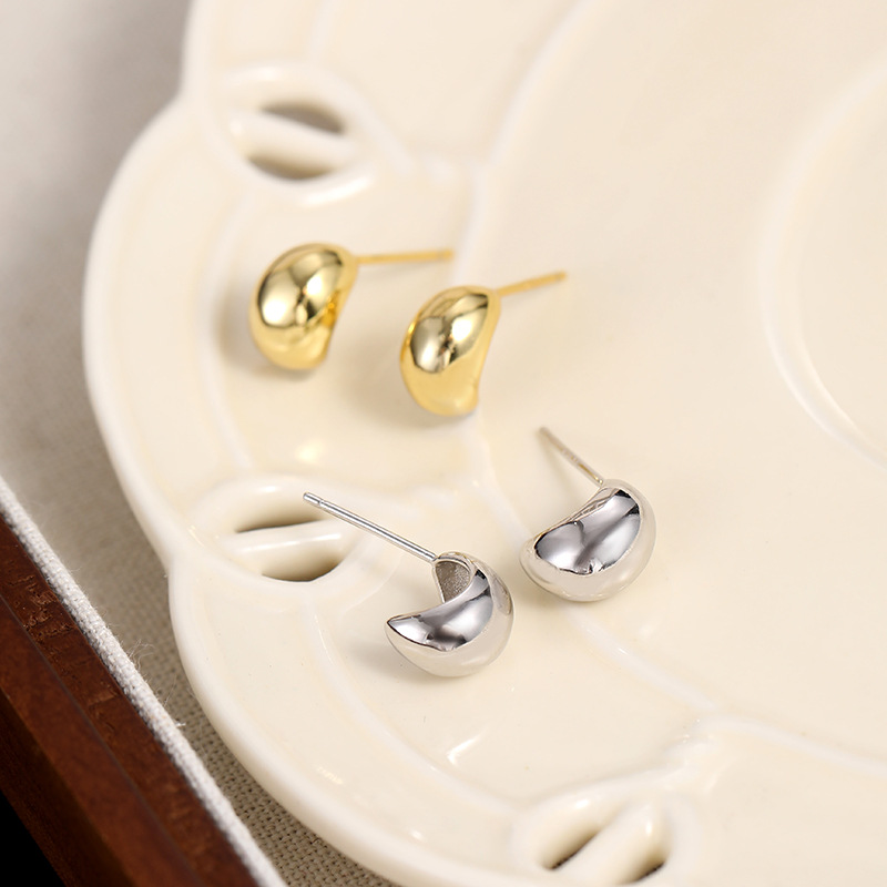 S925 Sterling Silver Small Bead Stud Earrings - Image 2