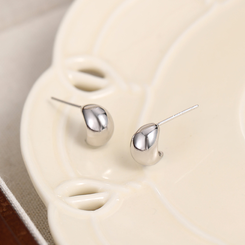 S925 Sterling Silver Small Bead Stud Earrings - Image 3