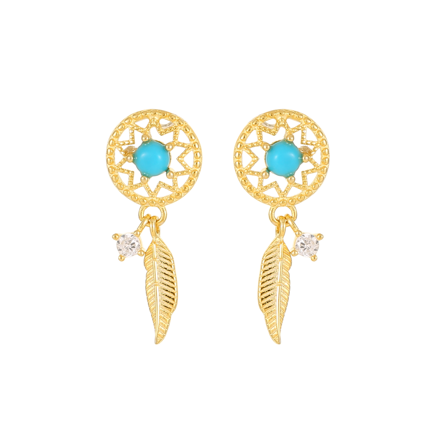 S925 Sterling Silver Dreamcatcher Stud Earrings - Image 4