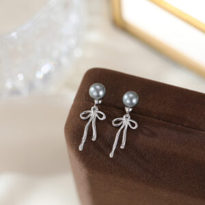 Gray Pearl-RHODIUM PLATED