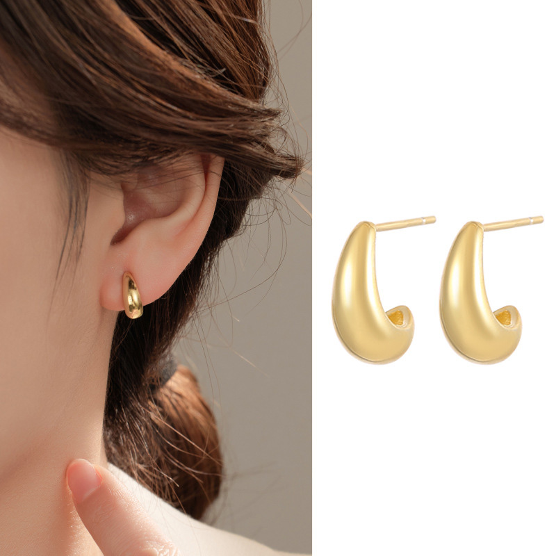 S925 Sterling Silver Small Teardrop Stud Earrings