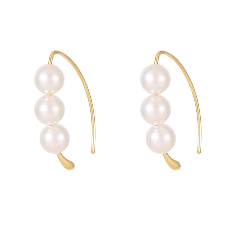 S925 Sterling Silver Pearl Ear Hooks - Image 4