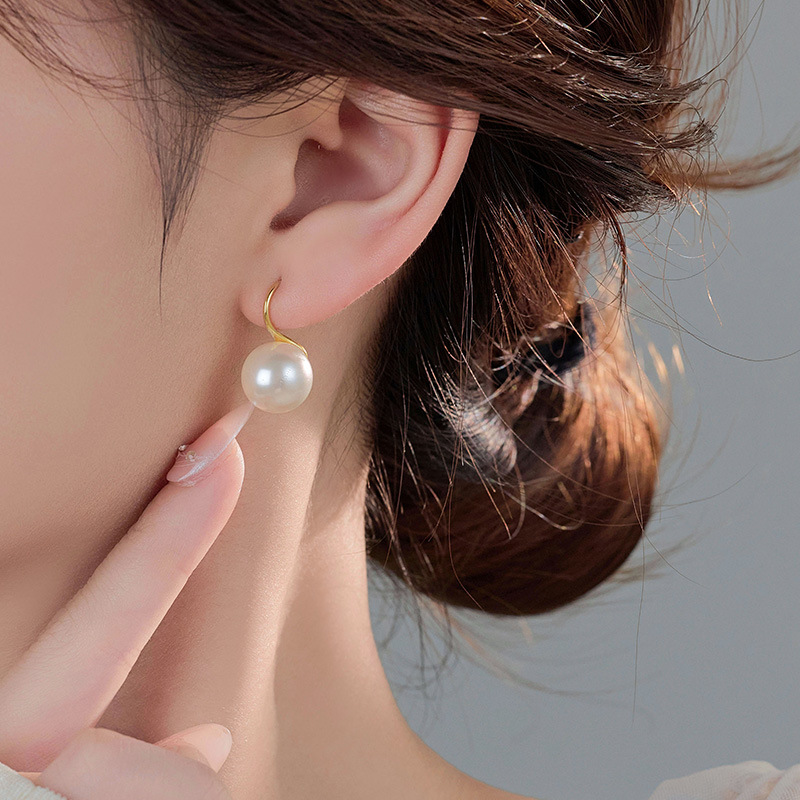 S925 Sterling Silver Pearl Drop Earrings