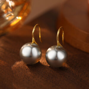 gold＆grey pearls12mm
