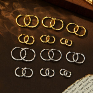 S925 Sterling Silver Minimalist Hoop Earrings