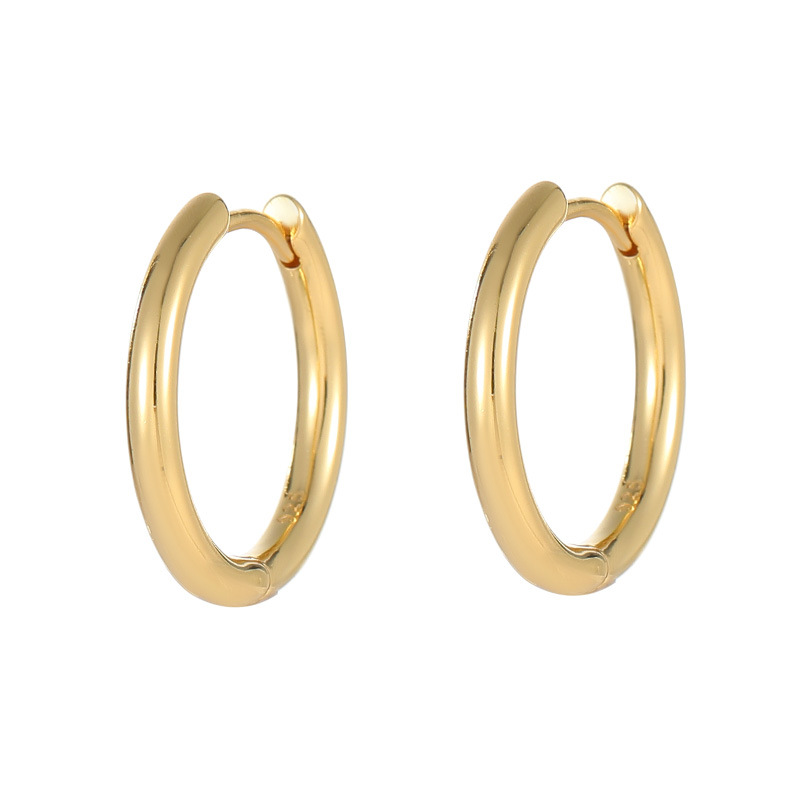 S925 Sterling Silver Minimalist Hoop Earrings - Image 3