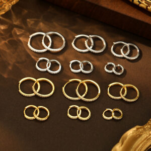 S925 Sterling Silver Zirconia Circle Earrings