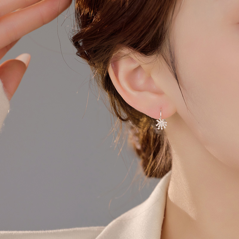 S999 Silver Firework Earrings - Image 3