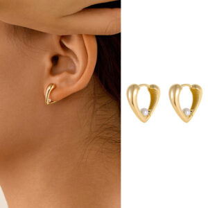 S925 Sterling Silver Heart Pearl Earrings