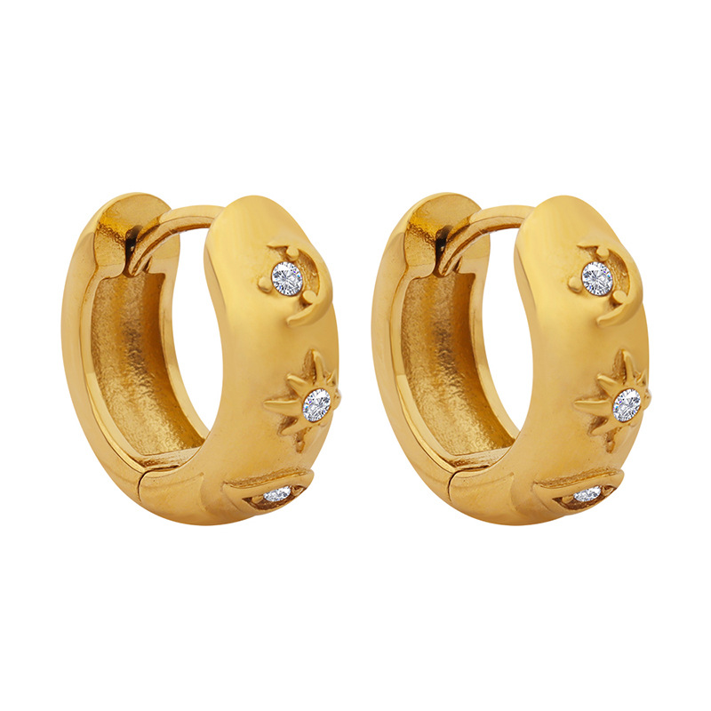 Titanium Steel Zirconia French Vintage Earrings - Image 4