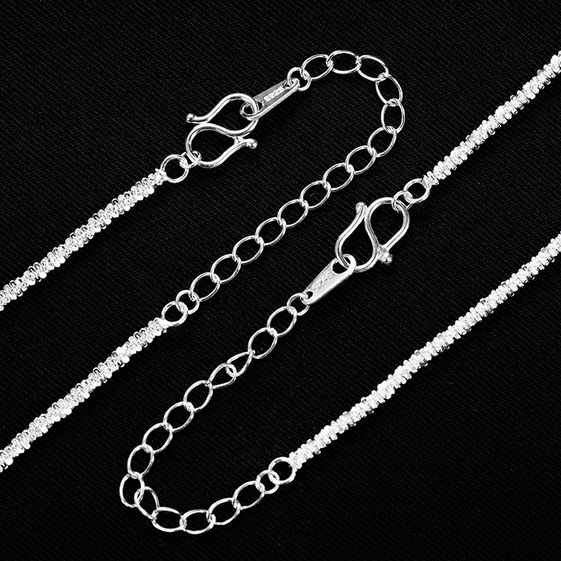 S925 Sterling Silver Sparkling Starry Sky S-Clasp Necklace - Image 3