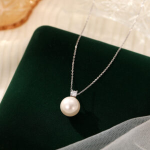 RHODIUM PLATED-White Pearl