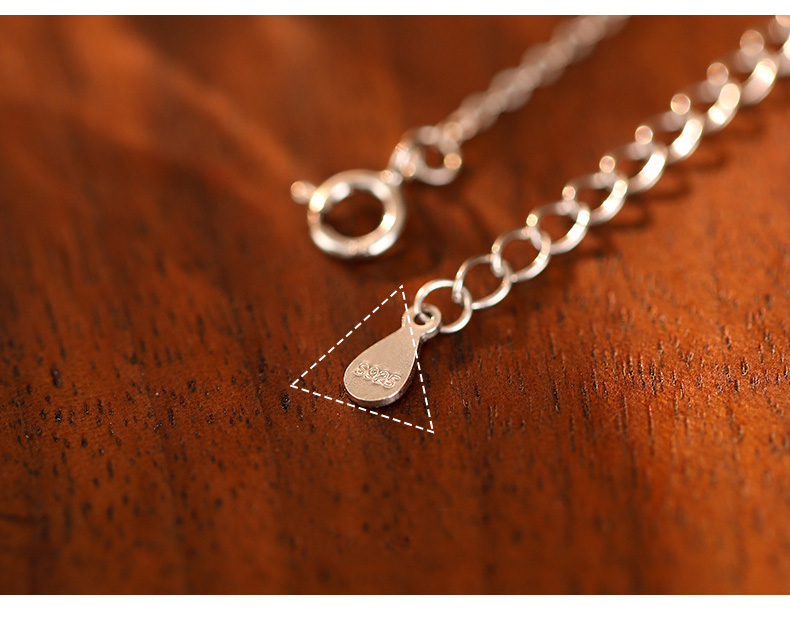 Blue Pendant Necklace - Silver