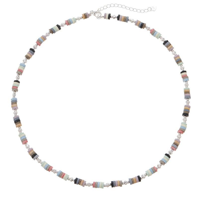 S925 Sterling Silver Dopamine Beaded Necklace - Image 4