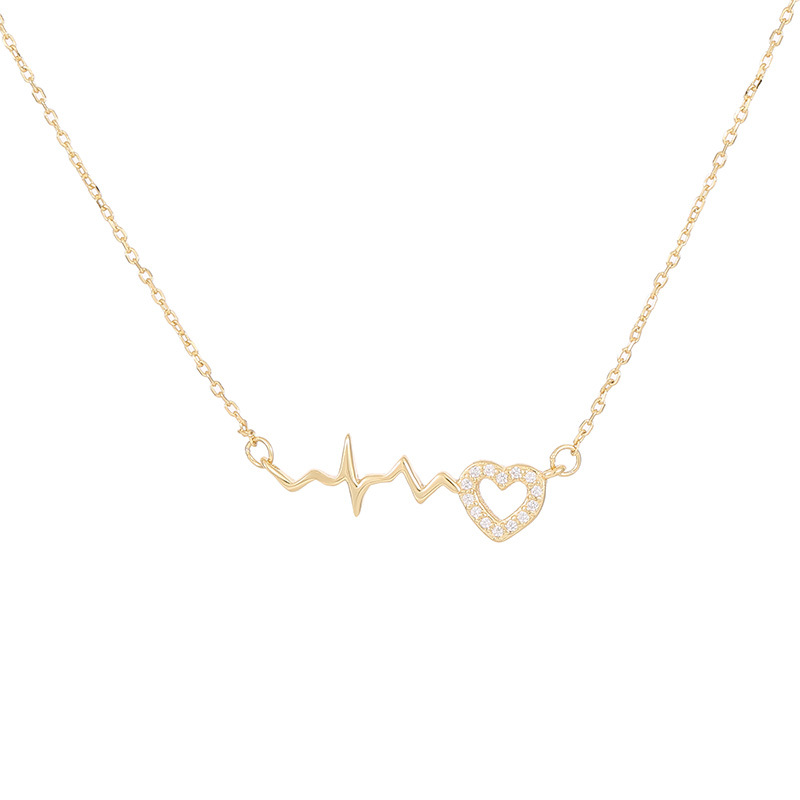 S925 Sterling Silver Heartbeat Heart Necklace - Image 4