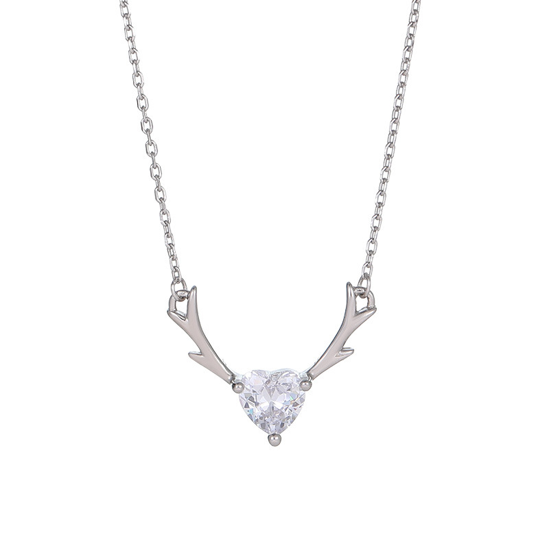S925 Sterling Silver Deer Antler Necklace - Image 4
