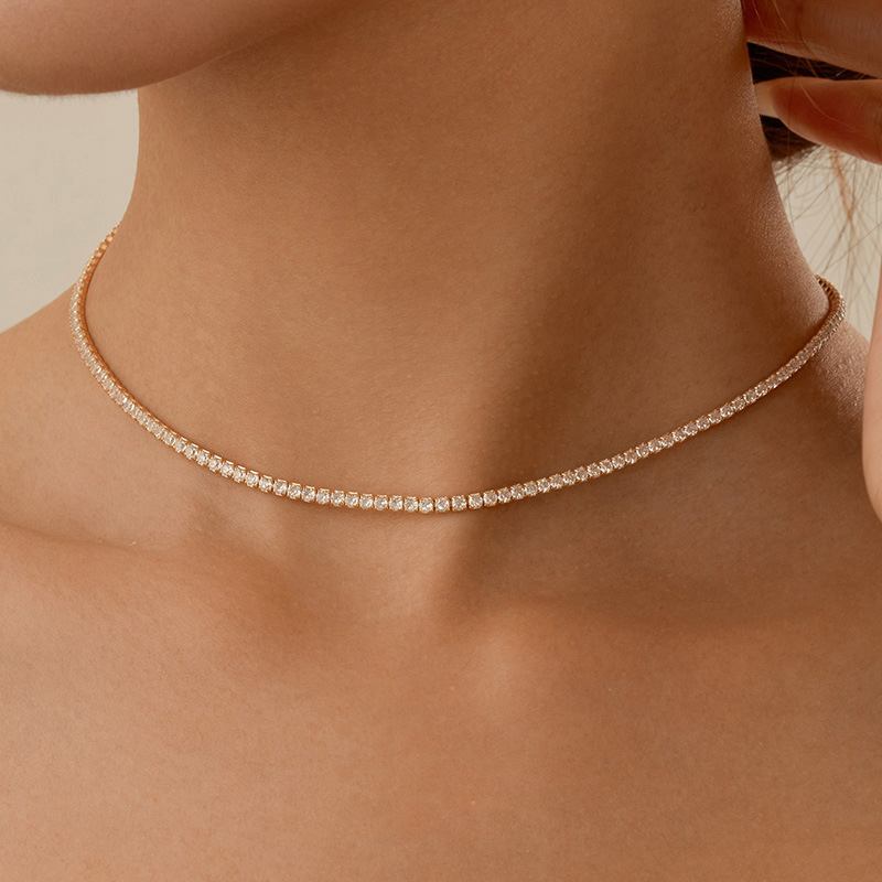 S925 Sterling Silver Full CZ Necklace