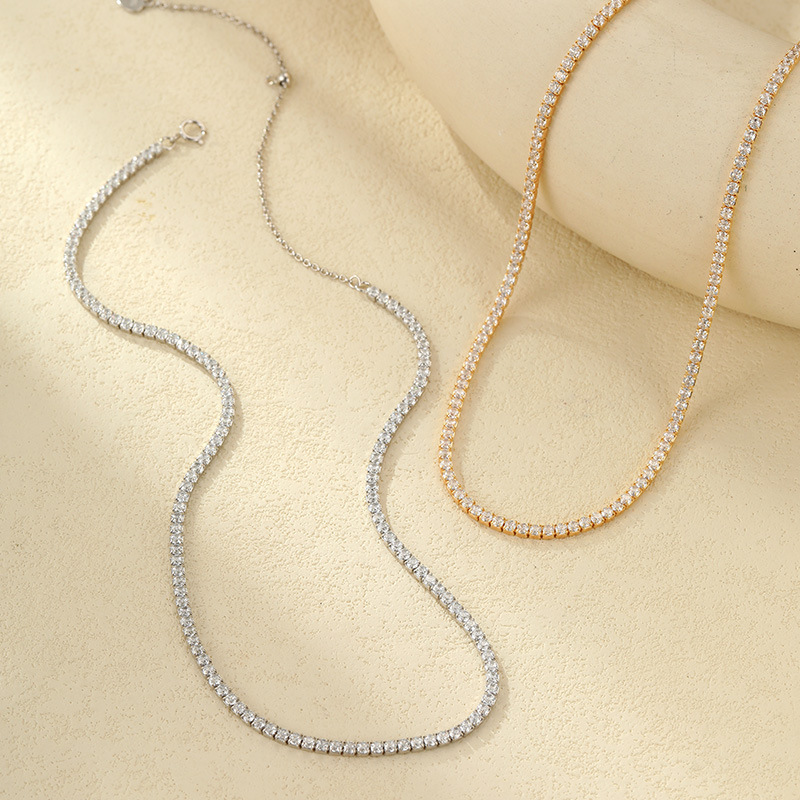 S925 Sterling Silver Full CZ Necklace - Image 2