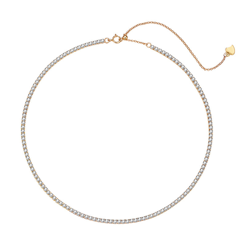 S925 Sterling Silver Full CZ Necklace - Image 4