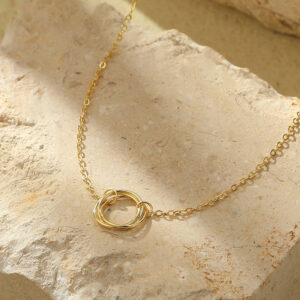 S925 Sterling Silver Minimalist Openwork Circle Necklace