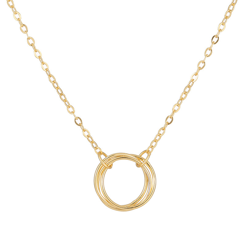 S925 Sterling Silver Minimalist Openwork Circle Necklace - Image 4